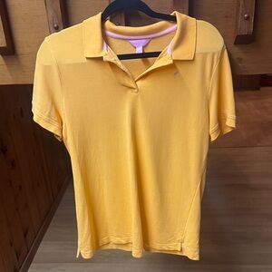 Lilly Pulitzer Size XL X-Large polo shirt top Short Sleeve light orange
